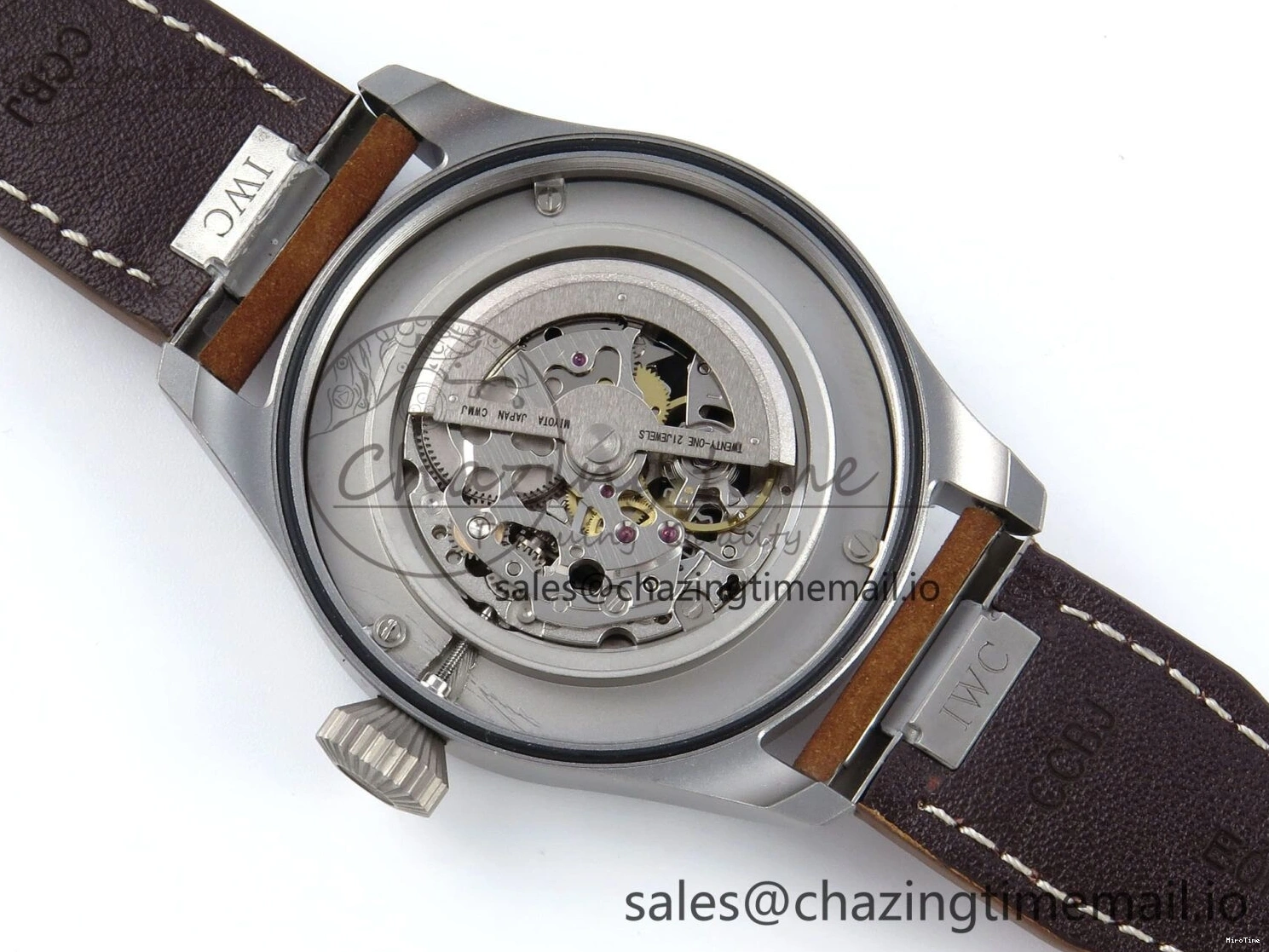 MIROTIME 0417 Big Pilot IW329701 M+F 1:1 Best Edition Black Dial on Brown Leather Strap MY RelaxedFit 7005